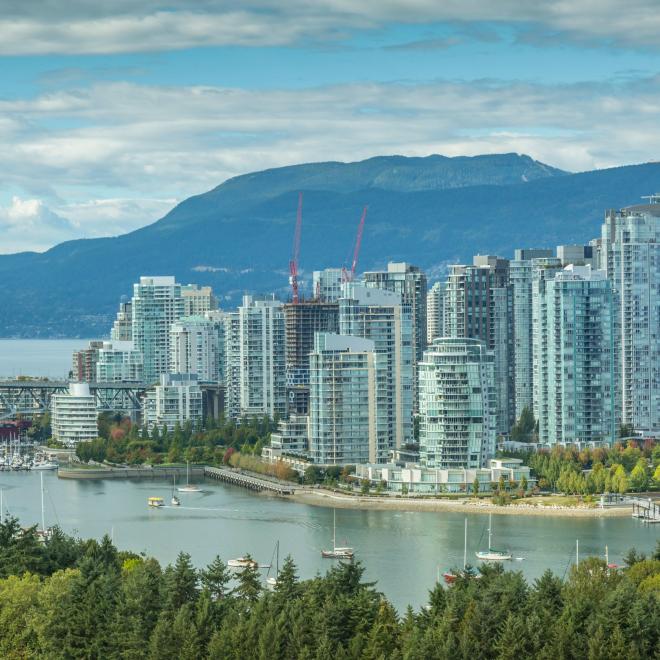 Landscape shot of Vancouver, Canada.